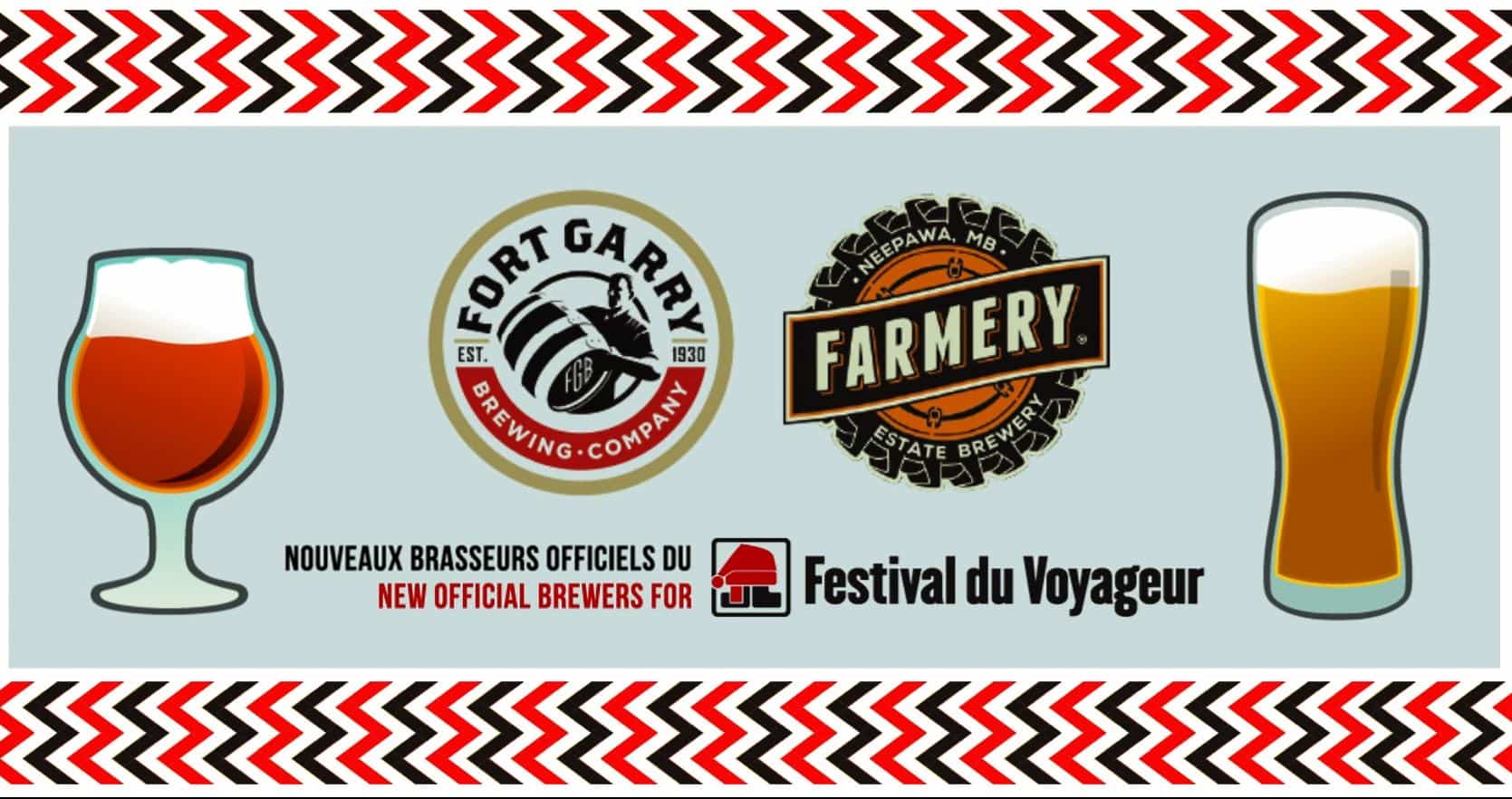 Featured image for “LE FESTIVAL DU VOYAGEUR APPUIE LE LOCAL EN SIGNANT UN NOUVEAU PARTENARIAT AVEC FORT GARRY BREWING ET FARMERY ESTATE BREWING”